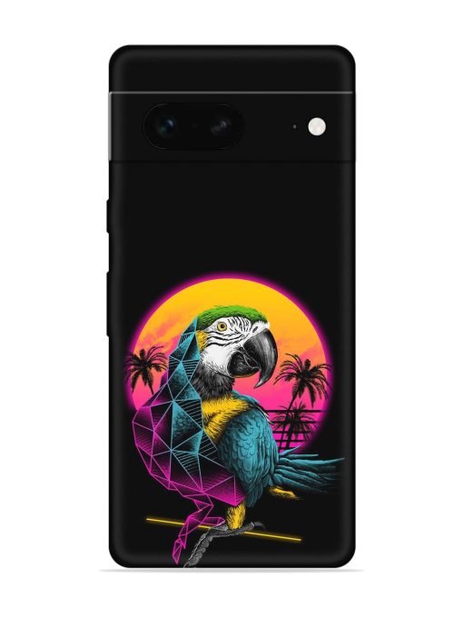 Rad Parrot Embossed Soft Silicone Case for Google Pixel 7