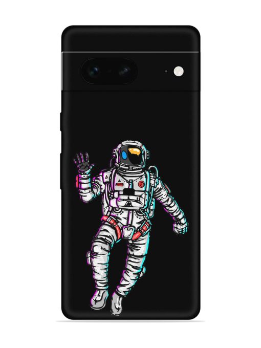 Spaceman Embossed Soft Silicone Case for Google Pixel 7 Zapvi