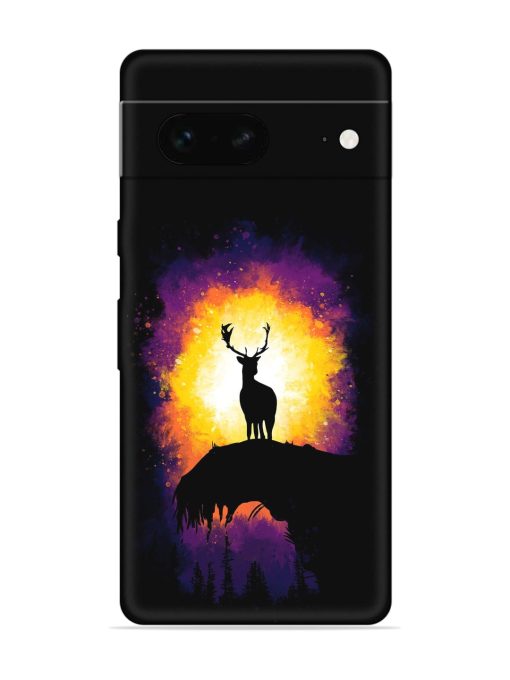 Elk Animal Art Embossed Soft Silicone Case for Google Pixel 7