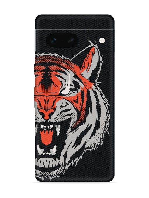 Tiger Aggression Embossed Soft Silicone Case for Google Pixel 7 Zapvi