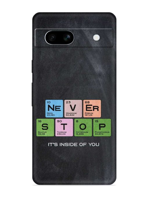 Never Stop It'S Inside Of You Embossed Soft Silicone Case for Google Pixel 7A Zapvi