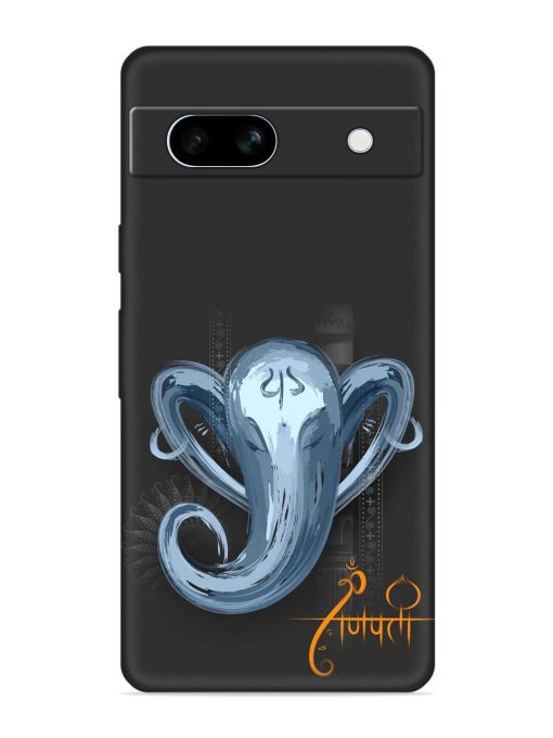 Illustration Lord Ganpati Embossed Soft Silicone Case for Google Pixel 7A