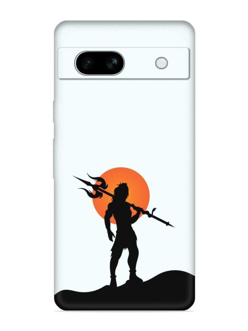 Lord Mahadev Trendy Embossed Soft Silicone Case for Google Pixel 7A Zapvi