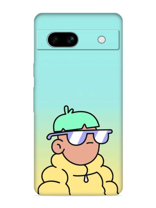 Doodles Cool Character Embossed Soft Silicone Case for Google Pixel 7A Zapvi