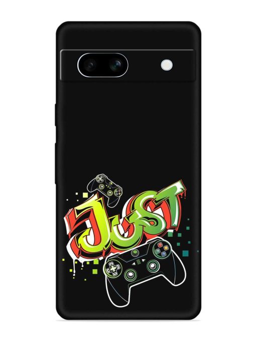 Graffiti Gamepad Illustration Embossed Soft Silicone Case for Google Pixel 7A Zapvi