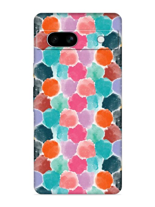 Colorful Seamless Pattern Embossed Soft Silicone Case for Google Pixel 7A