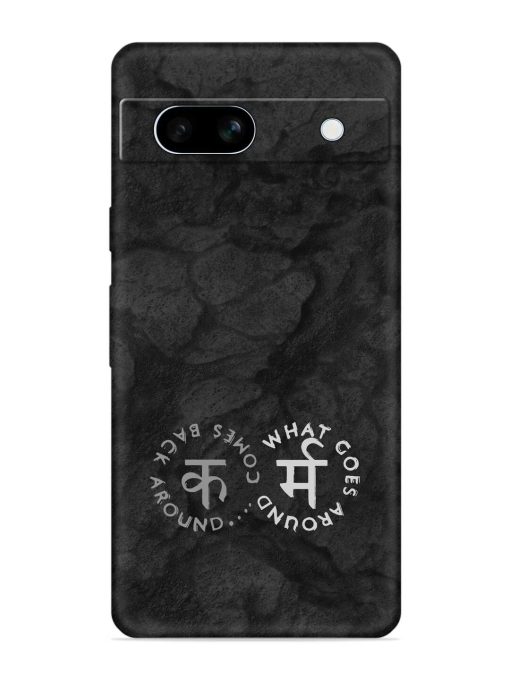 Karma Hindi Word Embossed Soft Silicone Case for Google Pixel 7A Zapvi