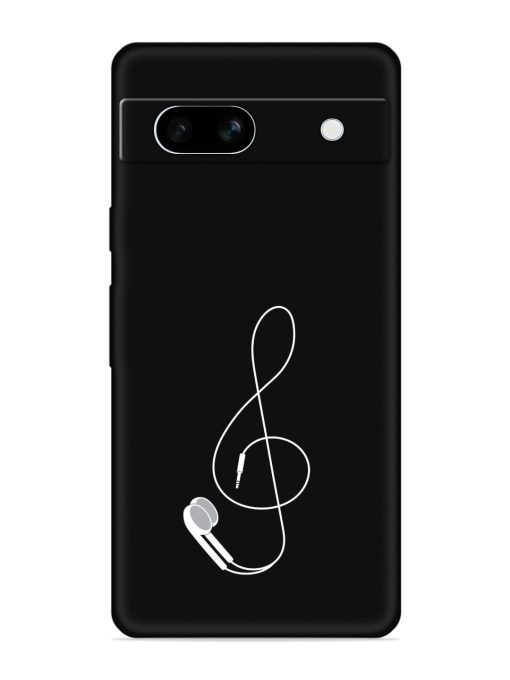 Music Earphone Vector Embossed Soft Silicone Case for Google Pixel 7A Zapvi