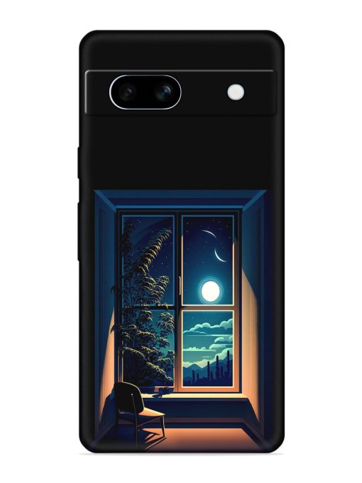 Night View At Window Embossed Soft Silicone Case for Google Pixel 7A Zapvi