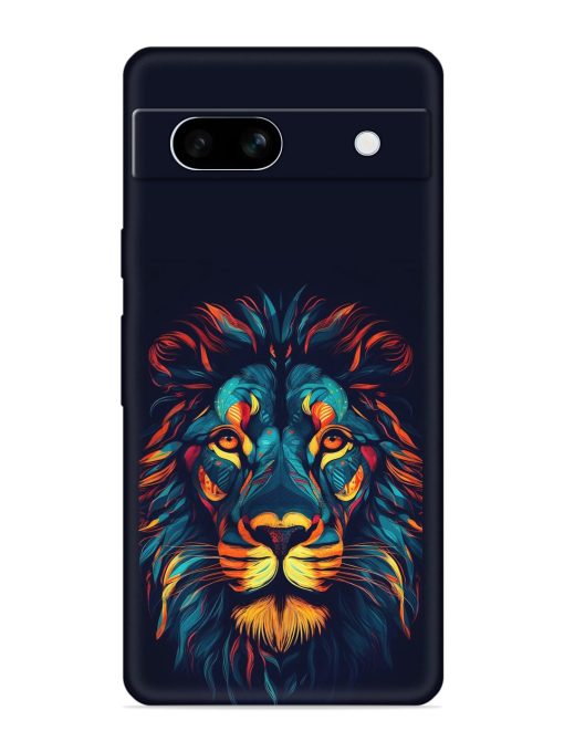 Colorful Lion Embossed Soft Silicone Case for Google Pixel 7A Zapvi