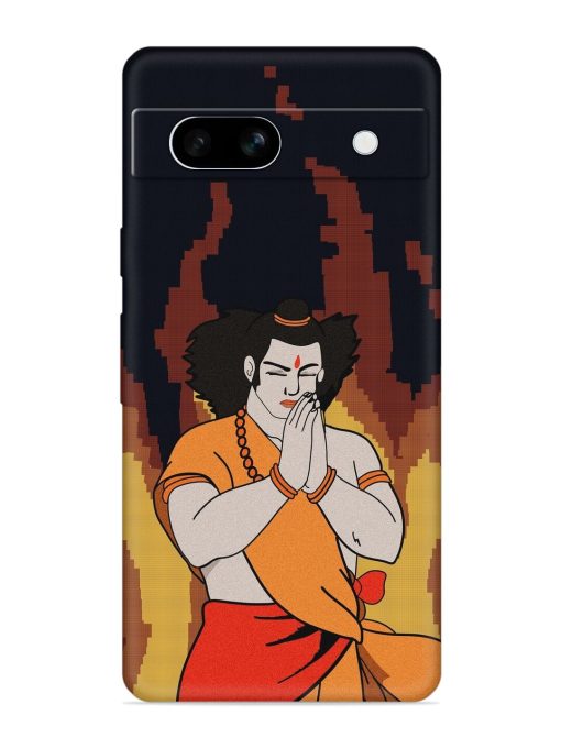 Shree Ram Vector Embossed Soft Silicone Case for Google Pixel 7A