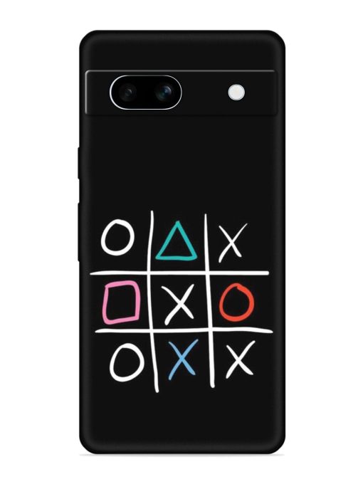 Super Neon Tic-Tac-Toe Embossed Soft Silicone Case for Google Pixel 7A Zapvi