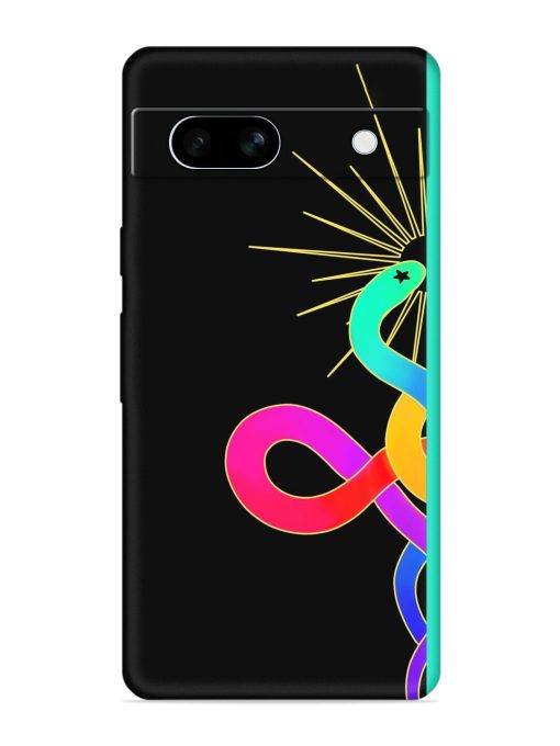 Art Geometric Abstraction Embossed Soft Silicone Case for Google Pixel 7A Zapvi