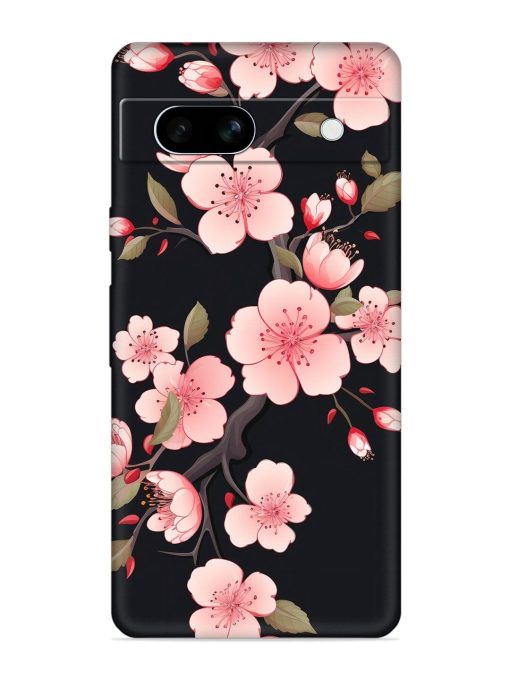 Cherry Blossom Embossed Soft Silicone Case for Google Pixel 7A Zapvi