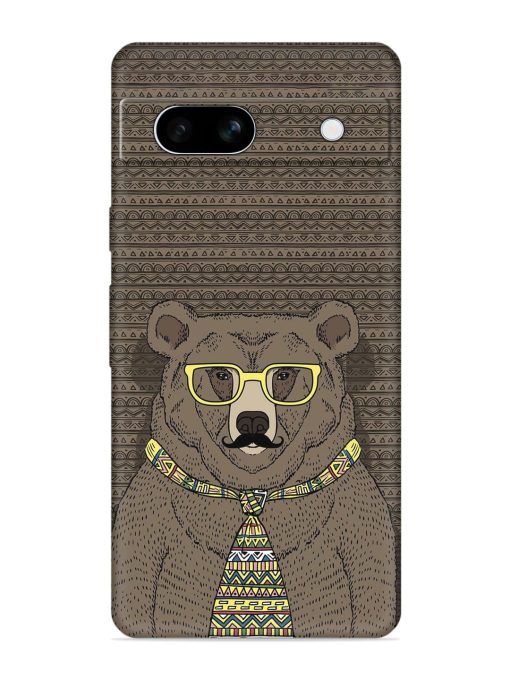 Grizzly Bear Embossed Soft Silicone Case for Google Pixel 7A Zapvi