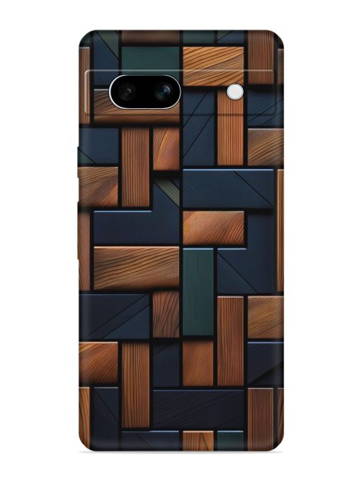 Wooden Background Cubes Embossed Soft Silicone Case for Google Pixel 7A Zapvi