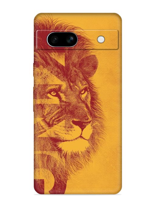 Gold Lion Crown Art Embossed Soft Silicone Case for Google Pixel 7A Zapvi