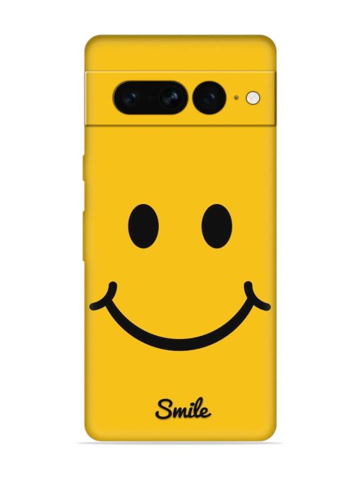 Yellow Smiley Embossed Soft Silicone Case for Google Pixel 7 Pro Zapvi