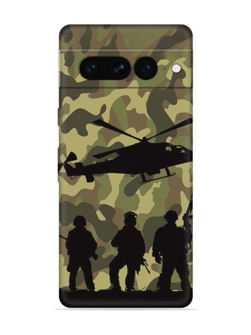 Army Heros Embossed Soft Silicone Case for Google Pixel 7 Pro Zapvi