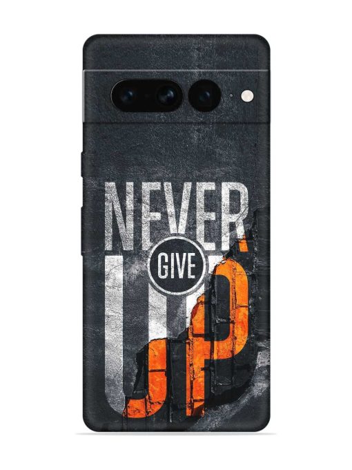 Never Give Up Embossed Soft Silicone Case for Google Pixel 7 Pro