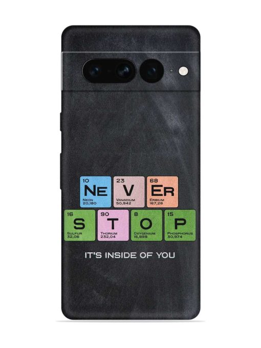 Never Stop It'S Inside Of You Embossed Soft Silicone Case for Google Pixel 7 Pro Zapvi