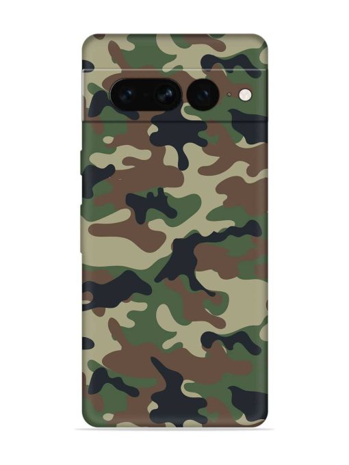 Army Military Camouflage Dark Green Embossed Soft Silicone Case for Google Pixel 7 Pro Zapvi