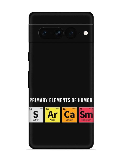 Primary Elements Humor Embossed Soft Silicone Case for Google Pixel 7 Pro Zapvi