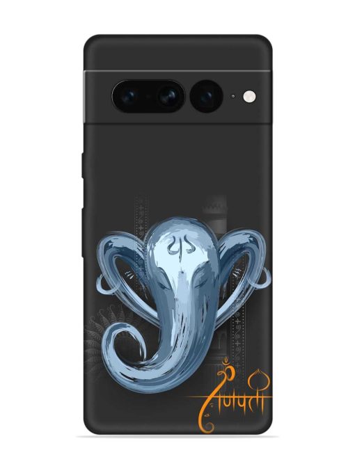 Illustration Lord Ganpati Embossed Soft Silicone Case for Google Pixel 7 Pro Zapvi