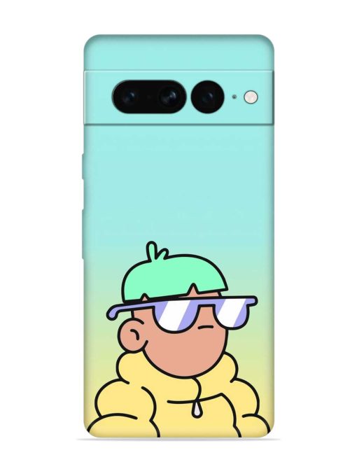 Doodles Cool Character Embossed Soft Silicone Case for Google Pixel 7 Pro