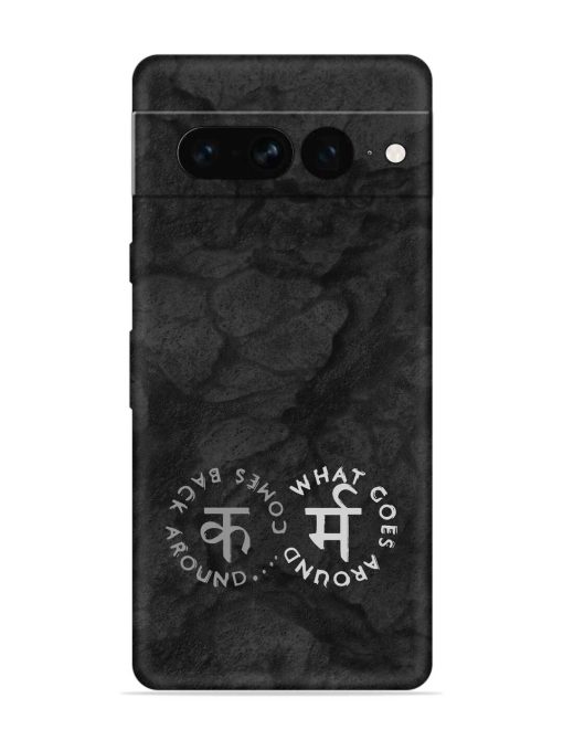 Karma Hindi Word Embossed Soft Silicone Case for Google Pixel 7 Pro Zapvi