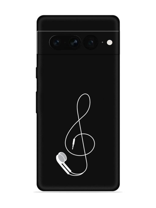 Music Earphone Vector Embossed Soft Silicone Case for Google Pixel 7 Pro Zapvi