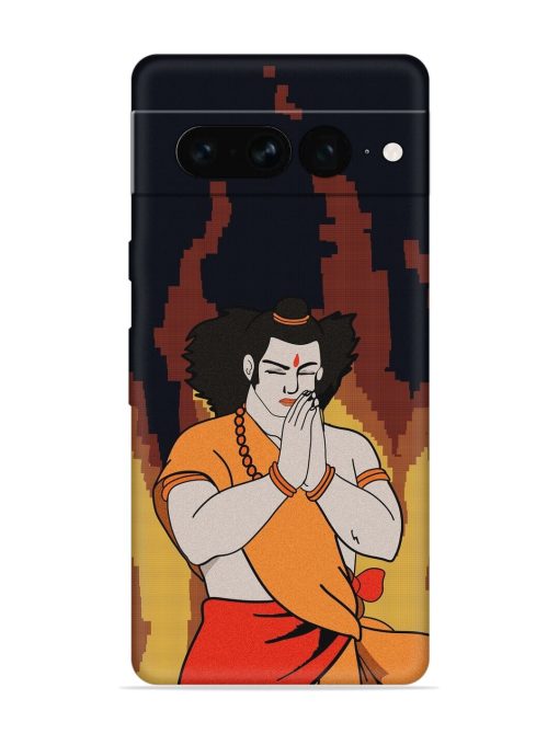 Shree Ram Vector Embossed Soft Silicone Case for Google Pixel 7 Pro