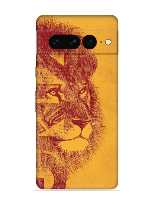 Gold Lion Crown Art Embossed Soft Silicone Case for Google Pixel 7 Pro