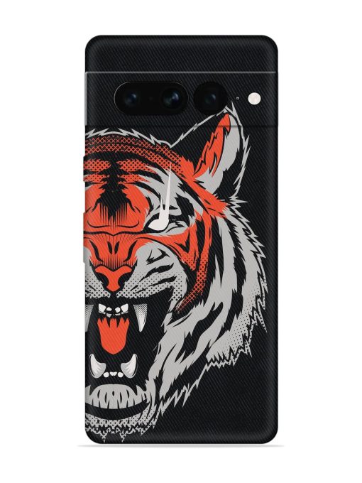 Tiger Aggression Embossed Soft Silicone Case for Google Pixel 7 Pro