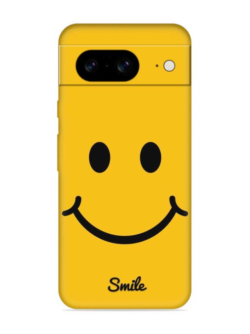 Yellow Smiley Embossed Soft Silicone Case for Google Pixel 8 Zapvi