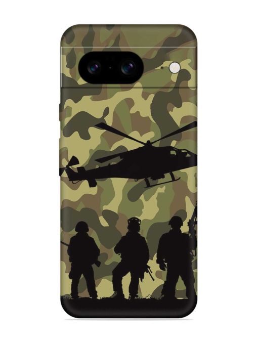 Army Heros Embossed Soft Silicone Case for Google Pixel 8 Zapvi