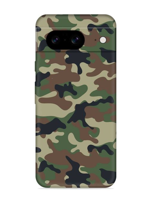 Army Military Camouflage Dark Green Embossed Soft Silicone Case for Google Pixel 8 Zapvi