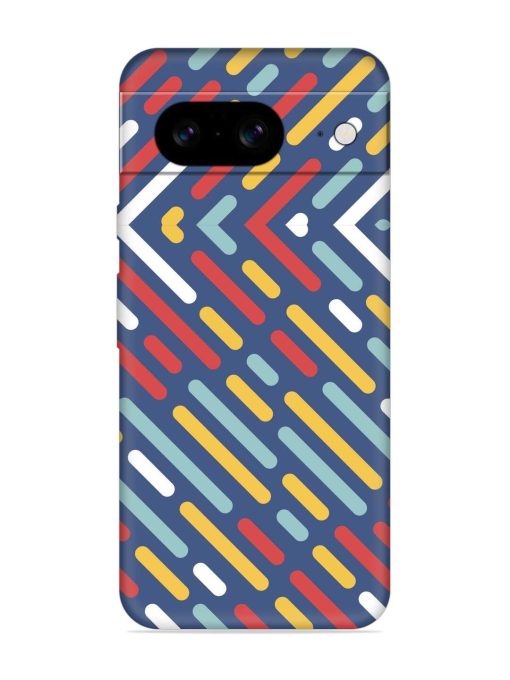 Colored Lines Embossed Soft Silicone Case for Google Pixel 8 Zapvi