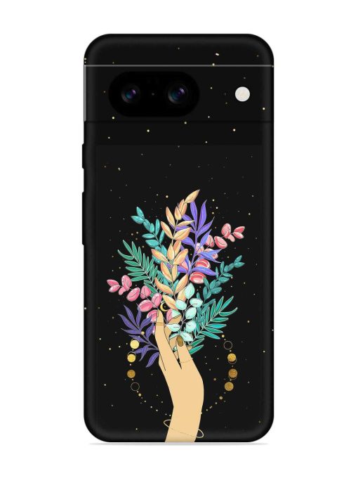 Flower On Hand Embossed Soft Silicone Case for Google Pixel 8 Zapvi