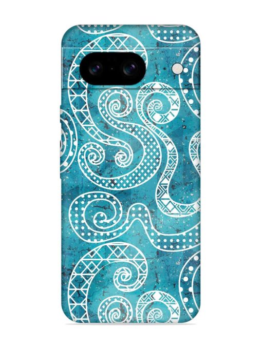 Vintage Curved Seamless Embossed Soft Silicone Case for Google Pixel 8 Zapvi