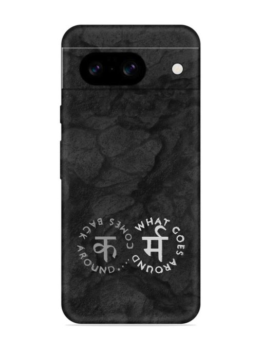 Karma Hindi Word Embossed Soft Silicone Case for Google Pixel 8 Zapvi