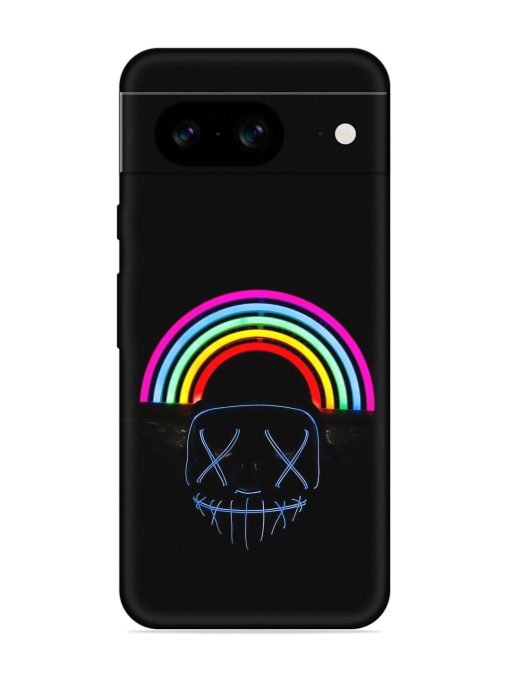 Mask Rainbow Embossed Soft Silicone Case for Google Pixel 8 Zapvi