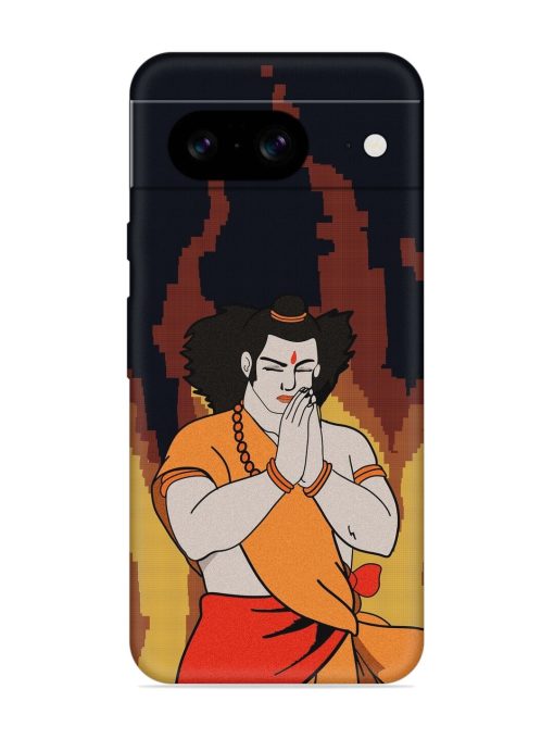 Shree Ram Vector Embossed Soft Silicone Case for Google Pixel 8