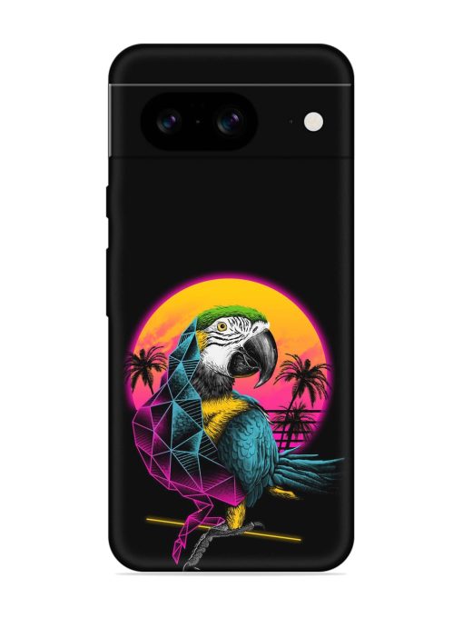 Rad Parrot Embossed Soft Silicone Case for Google Pixel 8 Zapvi