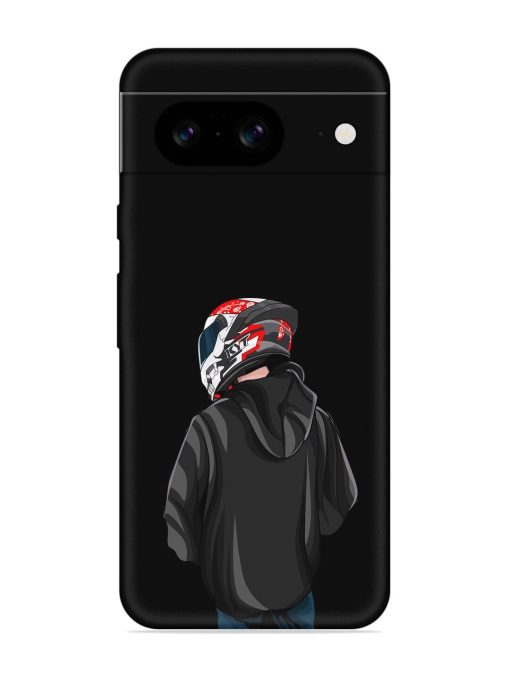 Motorcycle Rider Embossed Soft Silicone Case for Google Pixel 8