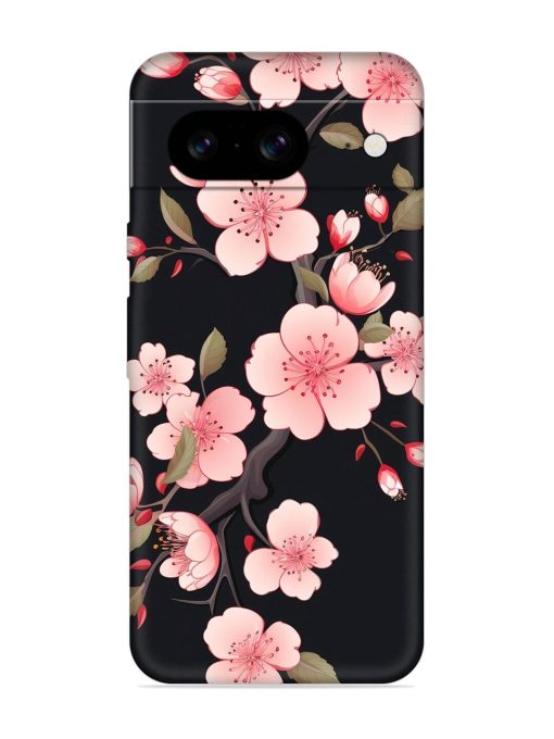 Cherry Blossom Embossed Soft Silicone Case for Google Pixel 8 Zapvi