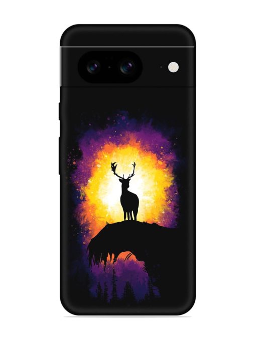 Elk Animal Art Embossed Soft Silicone Case for Google Pixel 8 Zapvi