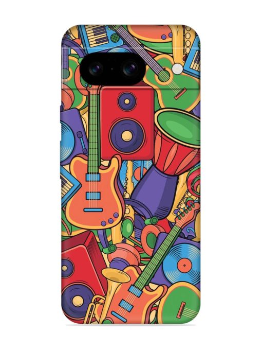 Colorful Music Art Embossed Soft Silicone Case for Google Pixel 8 Zapvi