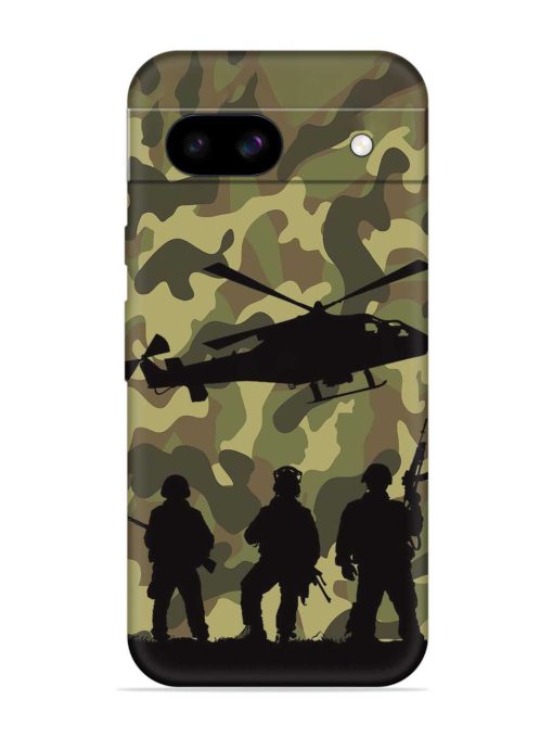 Army Heros Embossed Soft Silicone Case for Google Pixel 8A Zapvi