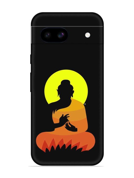 Buddha Art Black Embossed Soft Silicone Case for Google Pixel 8A Zapvi